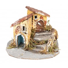 Casette in resina con scalinata cm 13,5x16,5x10,5 h per presepe