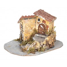 Casitas de resina con escalera cm 13,5x16,5x10,5 h para belén 2