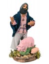 Farmer with pigs 12 cm for Mondo Presepi nativity scene