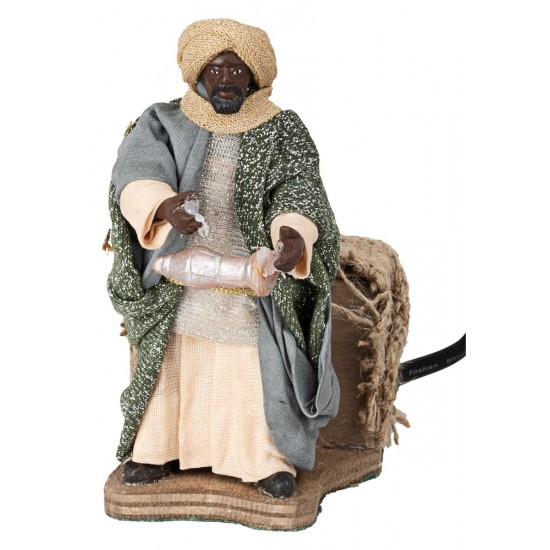 Conjunto de tres Reyes Magos en movimiento 12 cm para belén Mondo Presepi