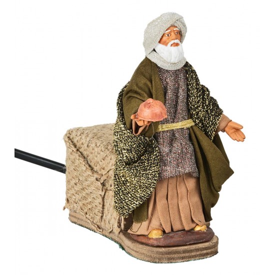 Conjunto de tres Reyes Magos en movimiento 12 cm para belén Mondo Presepi