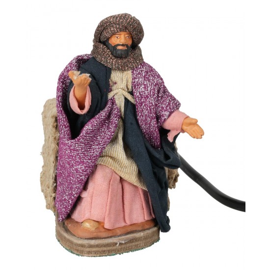 Set tre Re magi in movimento 12 cm per presepe Mondo Presepi