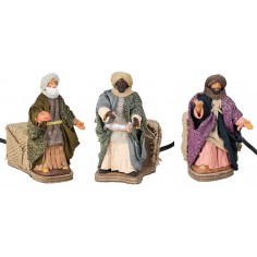 Set of three moving Wise Men 12 cm for nativity scene Mondo Presepi 2