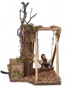Child on moving swing 12 cm for nativity scene Mondo Presepi
