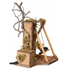 Bambino su altalena in movimento 12 cm per presepe Mondo Presepi 2