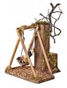 Child on moving swing 12 cm for nativity scene Mondo Presepi
