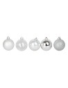 Juego de 12 bolitas plata ø 6 cm para árbol de Navidad