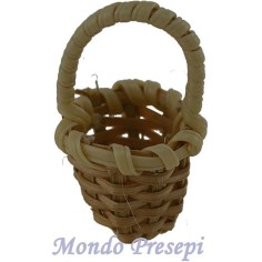 Cesta Ø 1,5 cm clara con asa Mondo Presepi