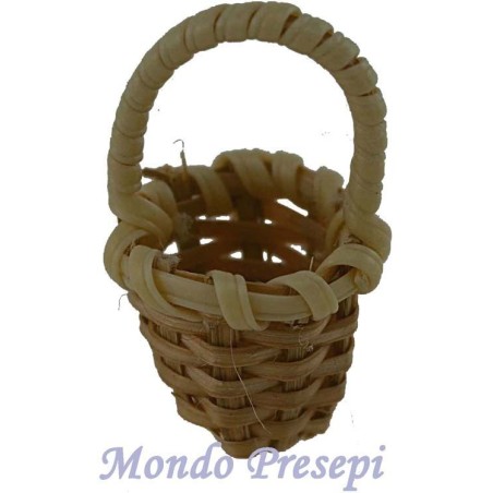 Cesta Ø 1,5 cm clara con asa Mondo Presepi