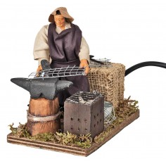 Blacksmith at work in motion 12 cm for nativity scene Mondo Presepi