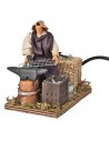 Fabbro al lavoro in movimento 12 cm per presepe Mondo Presepi
