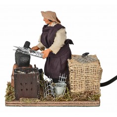 Blacksmith at work in motion 12 cm for nativity scene Mondo Presepi 2