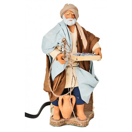Fisherman in motion 14 cm for nativity scene Mondo Presepi