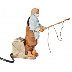 Pescatore in movimento 14 cm in terracotta 2