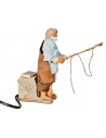 Fisherman in motion 14 cm for nativity scene Mondo Presepi
