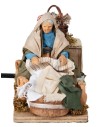 Lavandera de rodillas en movimiento 12 cm para belén Mundo