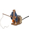 Standing fisherman in motion 12 cm for nativity scene Mondo Presepi