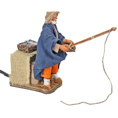 Standing fisherman in motion 12 cm for nativity scene Mondo Presepi 2