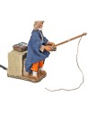 Pescatore in piedi in movimento 12 cm per presepe Mondo Presepi
