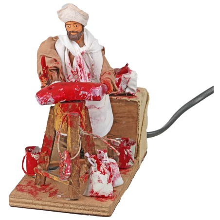 Butcher with moving block 12 cm for nativity scene Mondo Presepi