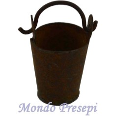 Bucket Ø 1.3 cm in rusty metal