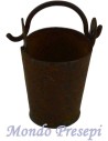 Bucket Ø 1.3 cm in rusty metal