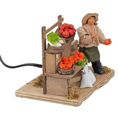 Greengrocer with moving stall 10 cm for Mondo nativity scene 2