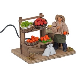 Greengrocer with moving stall 10 cm