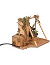 Mother and child on a moving swing 10 cm for nativity scene