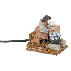 Hombre de ricotta sentado en terracota en movimiento 10 cm 2
