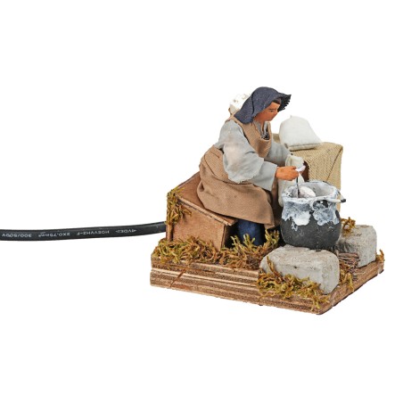 Hombre de ricotta sentado en terracota en movimiento 10 cm