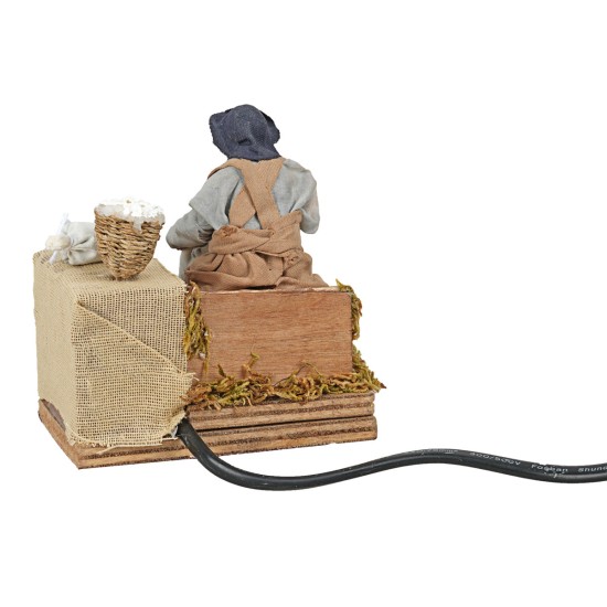 Hombre de ricotta sentado en terracota en movimiento 10 cm