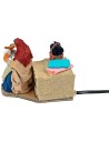 Woman breastfeeding in terracotta, moving 10 cm for nativity scene