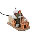 Woman washing child in motion 10 cm for Mondo nativity scene