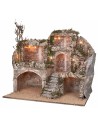 Presepe Pasquale illuminato con grotte cm 62x45x60 h