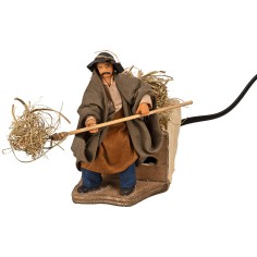Farmer at work in motion 10 cm for nativity scene Mondo Presepi