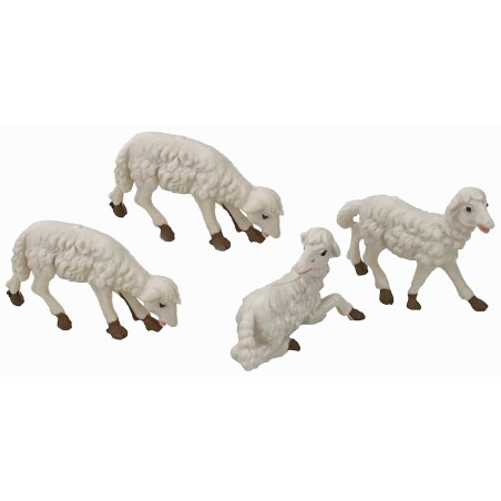 Set 4 pecore presepe per pastori cm 8-10 - PG08