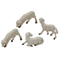 Set 4 pecore presepe per pastori cm 8-10 - PG08 2