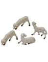 Set 4 pecore presepe per pastori cm 8-10 - PG08