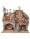 Presepe Pasquale illuminato completo di statue cm 62x45x60h