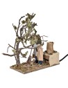 Street sweeper with moving tree 10 cm for nativity scene Mondo Presepi