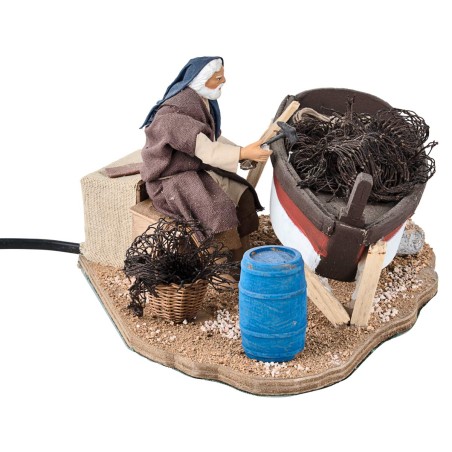 Adjustable boat in motion 10 cm for nativity scene Mondo Presepi