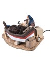 Adjustable boat in motion 10 cm for nativity scene Mondo Presepi