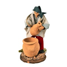 Uomo con anfore cm 12 per presepe Mondo Presepi