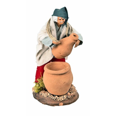Man with amphoras 12 cm for nativity scene Mondo Presepi