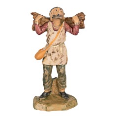Boscaiolo con fascina 6,5 cm Fontanini per presepe Mondo Presepi 2