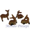 Set 4 cervi cm 4,5 in resina