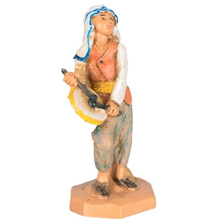 Young man playing the drum 6.5 cm Fontanini