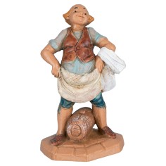 Oste con botte tra le gambe 6,5 cm Fontanini per presepe Mondo 2