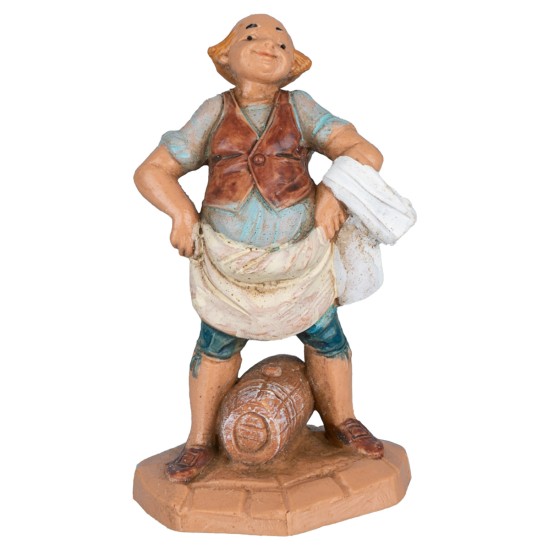 Oste con botte tra le gambe 6,5 cm Fontanini per presepe Mondo